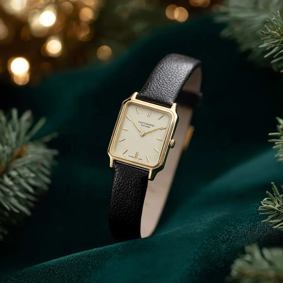 Montre Femme Rectangulaire Gravée